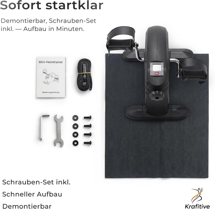 Pedaltrainer &amp; Mini Heimtrainer, Arme &amp; Beine, für Senioren | Sitztraining unterm Schreibtisch, gele