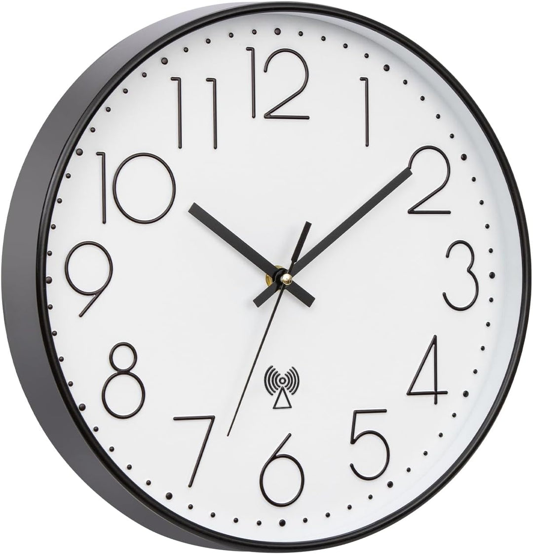 VIVILINEN Funkuhr geräuschlos Wanduhr Ohne Tickgeräusche Modern Funkwanduhr Lautlos Wanduhr Nicht Ti