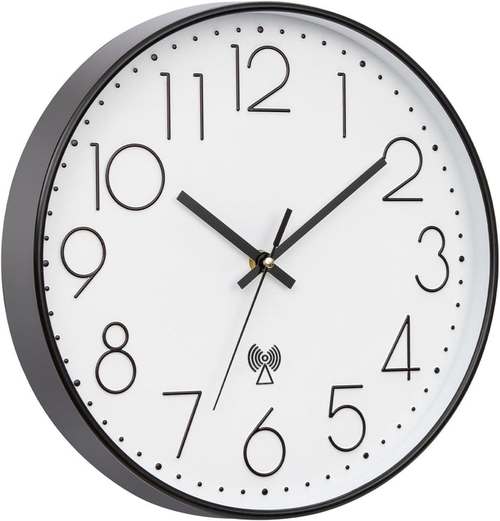 VIVILINEN Funkuhr geräuschlos Wanduhr Ohne Tickgeräusche Modern Funkwanduhr Lautlos Wanduhr Nicht Ti