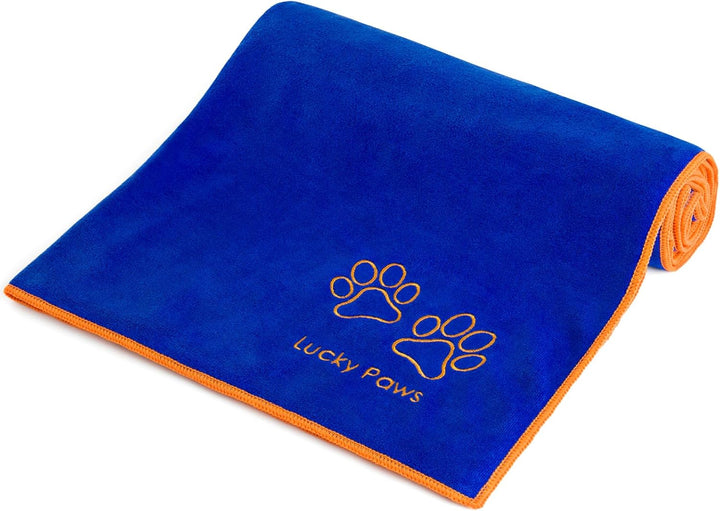 Lucky Paws® Hundehandtuch - 140x70cm XL Hundehandtuch extra saugfähig - schnell trocknend, luxuriös