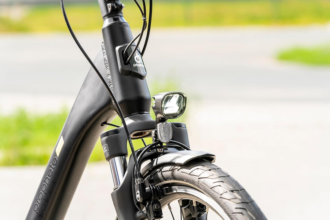 Prophete Fahrradbeleuchtung, E-Bike Scheinwerfer – 80 Lux, 360° Sichtbarkeit, OSRAM LEDs, Wasserdich
