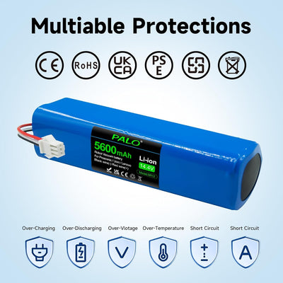 14.4V/5600mAh Li-Ion Ersatzakku für Proscenic M7 M8 Pro/Lydsto R1 / Uoni V980 Plus/Lenovo Lr1/ Roidm