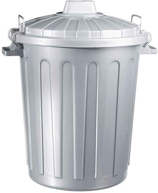 Curver 04128-Y25-41 Abfalltonne Oscar, Plastik, grau, 40 x 35 x 45 cm