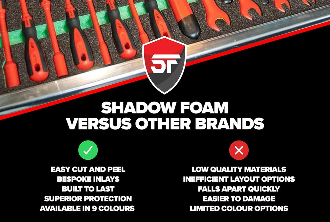 Shadow Foam L-Boxx Einsätze [Doppelpack] für Bosch L-Boxx 102-374 Schaumstoff für Sortimo L-Boxx Mod