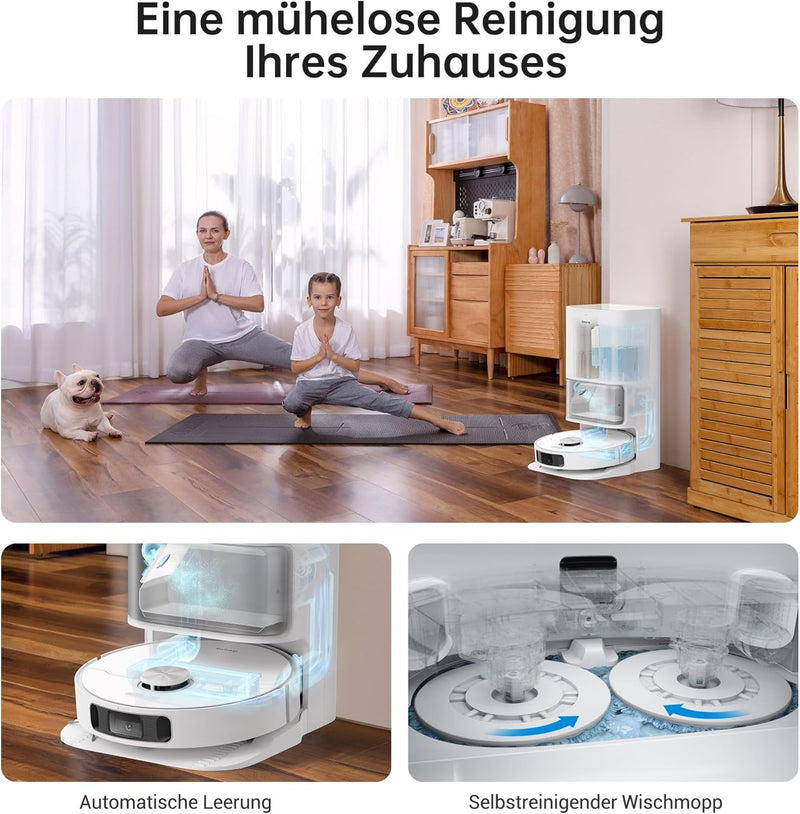 Dreame L10s Ultra Saugroboter mit Wischfunktion und automatische (Staubentleerung, Wischpads Selbstr