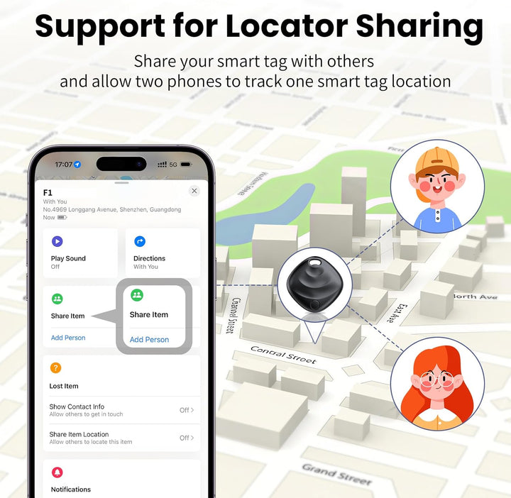 Hoxe Tracker Tags-4er Pack (nur iOS), Schlüsselfinder für Gepäck, Koffer | [MFi-Zertifiziert] Blueto