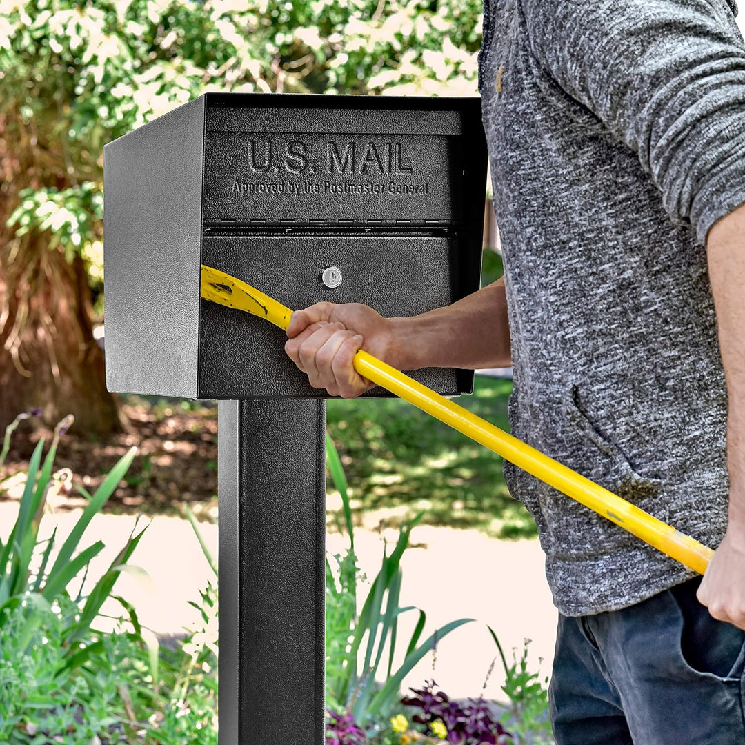 Mail Boss 7506 Mail Manager Bordsteinkante Verriegelung Sicherheit Briefkasten, Schwarz, Gross Schwa