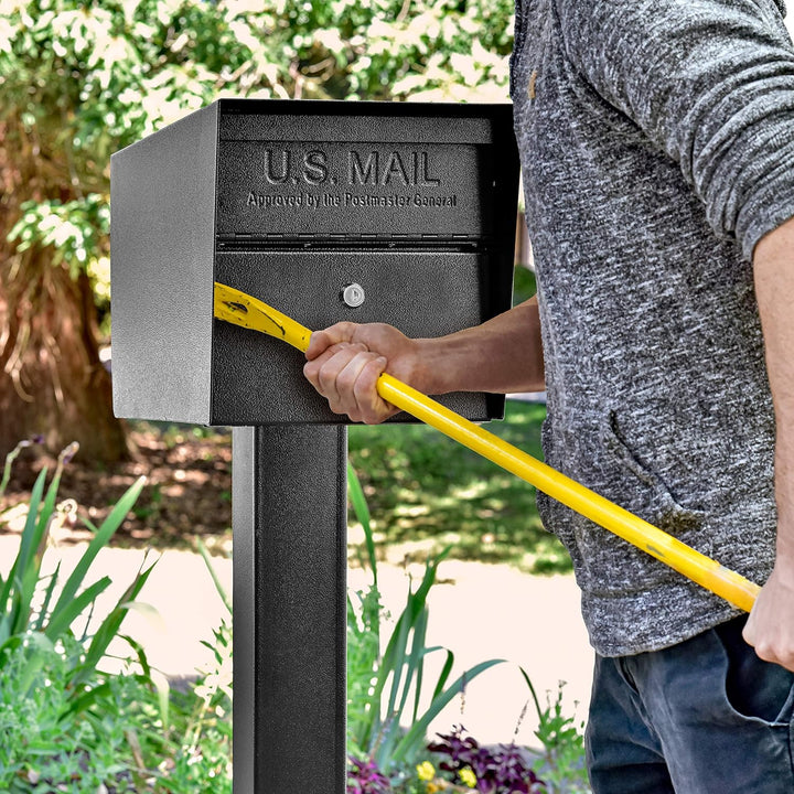 Mail Boss 7506 Mail Manager Bordsteinkante Verriegelung Sicherheit Briefkasten, Schwarz, Gross Schwa