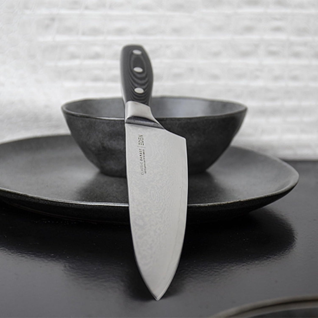 Eden Classic Damast Kochmesser 20 cm Küchenmesser EQ2030-020 Kochmesser für Gemüse, Früchte und Flei