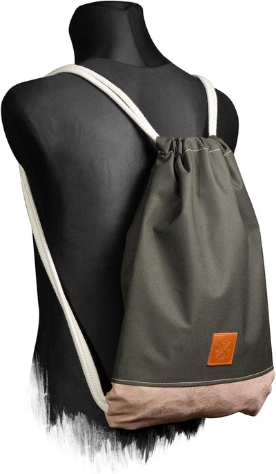 Manufaktur13 Dazzle Wood Sports Bag - Oxford/Alcantara Rucksack, Gym Bag, Turnbeutel, Sportbeutel, B