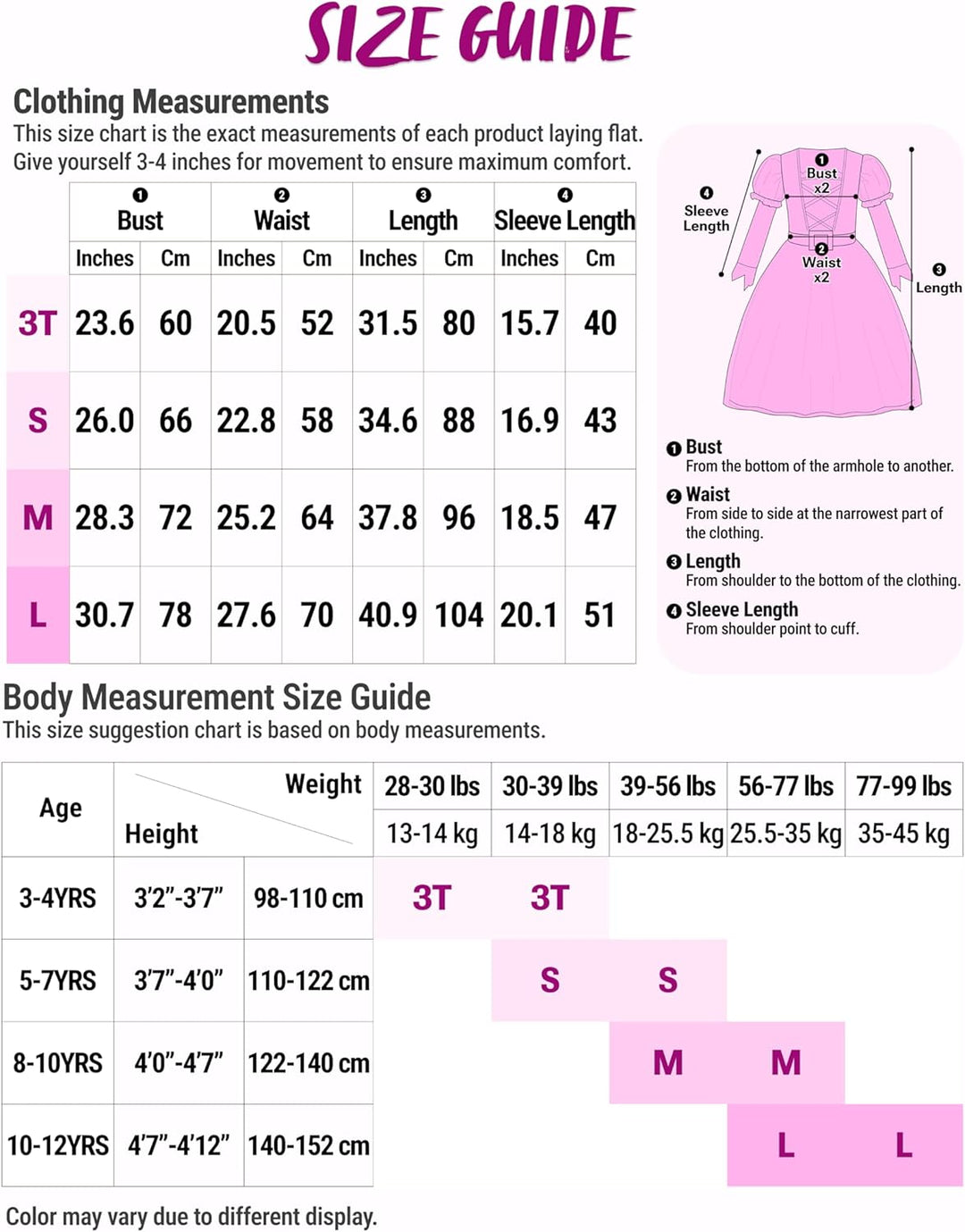 Hexenkostüm für Mädchen, rosa Druck Hexerkostüm, Light-up Hexen Halloween Kostüm Kleid UP, Rosa