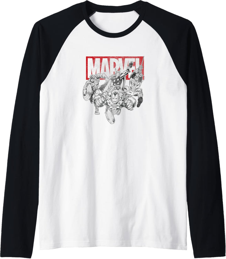 Marvel Iron Man Vintage Comic Raglan