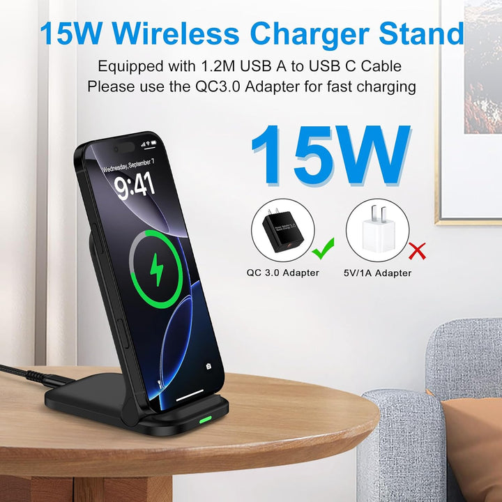 Faltbarer Google Pixel Wireless Charger Stand, 15 W Schnelles Kabelloses Ladegerät, Induktive Ladest