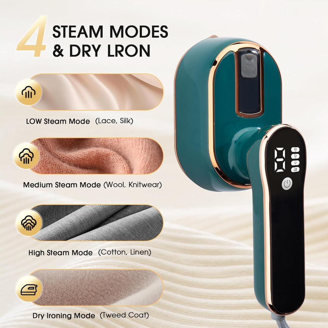 Mini Dampfbügeleisen, Steamer Dampfglätter 2 in 1 für Trocken- und Nassbügeln, Tragbares Reisebügele