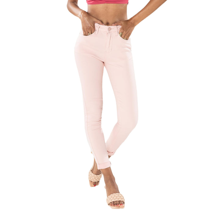 Nina Carter P109 Damen Skinny Fit Jeans High Waist Slim Hose Figurbetonte Stretch Jeanshose M Slim B