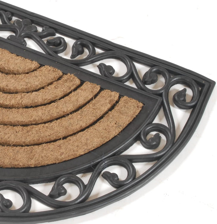 Kai Wiechmann Fussmatte Premium Gummi und Kokos halbrund 76 x 46 cm robust 1-Pack Semicircular, 1-Pa