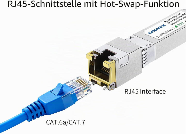 4er-Pack 10GbSFP+ auf RJ45-Modul, 10Gbase-T-Computernetzwerk-Transceiver, kompatibel mit Cisco, Ubiq
