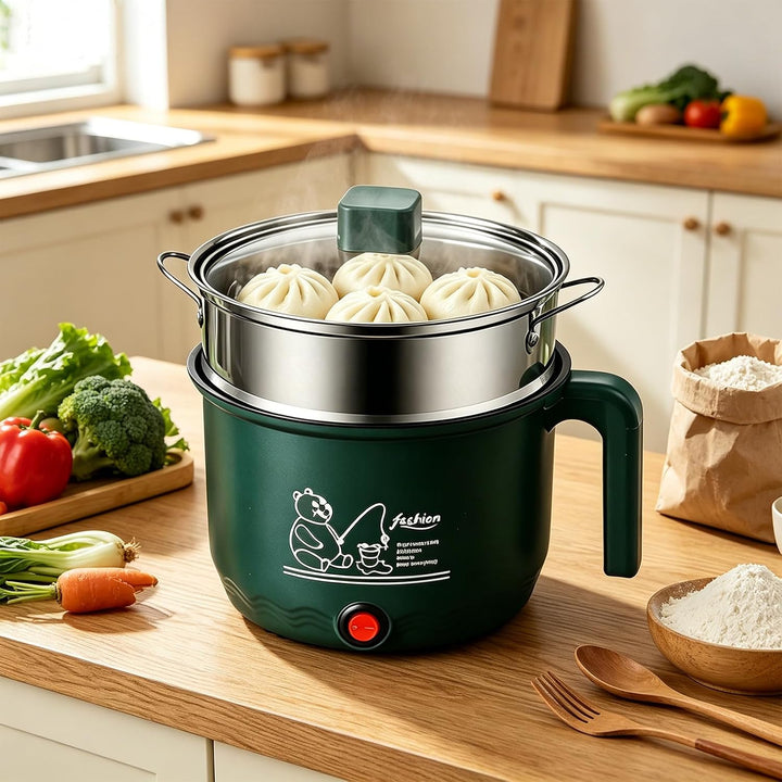 Elektrische Hot Pot, 1,8L Elektrischer Kochtopf, 220V 600W Tragbare Mini Antihaft Multikocher, Schne