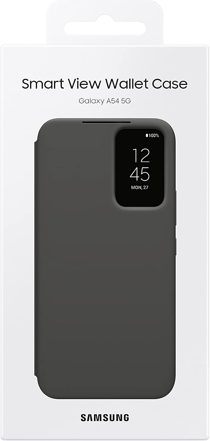 Samsung Smart View Wallet Case EF-ZA546 für das Galaxy A54 5G, Handyhülle, Schützhülle in Black, Bla