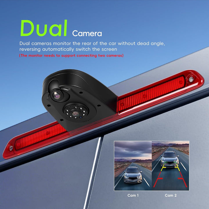 Rückfahrkamera für Mercedes-Benz Sprinter W906 2007–2019, Drittes Bremslicht Kamera mit Nachtsicht,