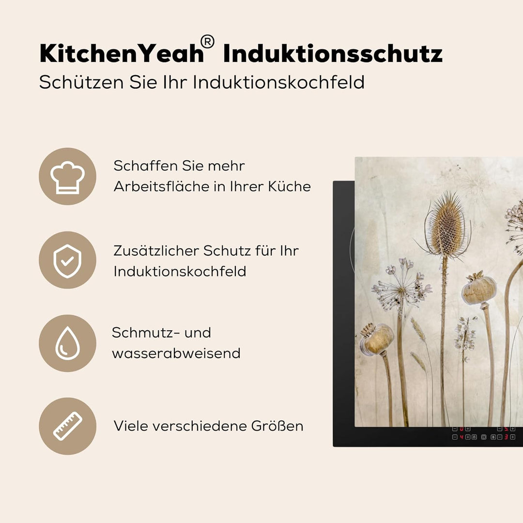 KitchenYeah© Herdabdeckplatte Einteilig Ceranfeld Abdeckplatte für Induktionsschutz Ceranfeldabdecku