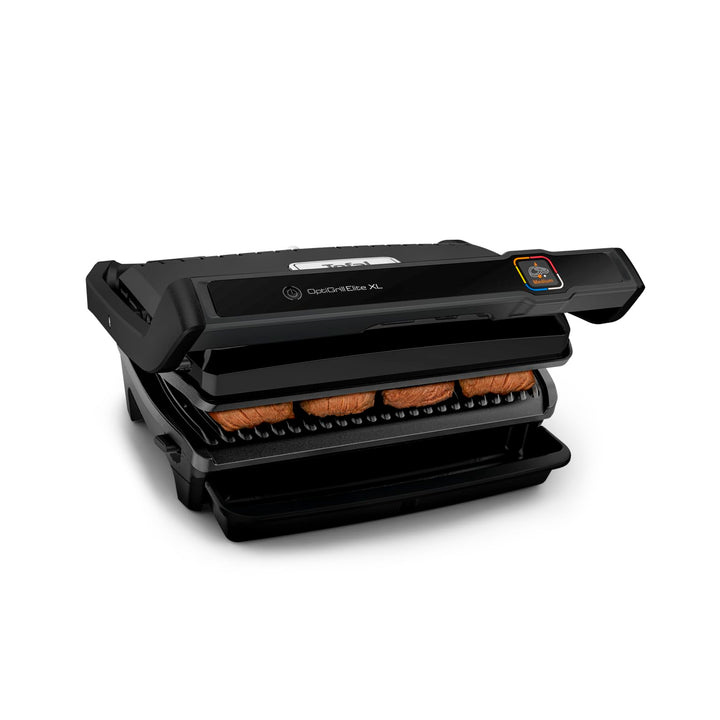 Tefal OptiGrill Elite XL Kontaktgrill, 16 Programme, Digitales Display mit Garstufenanzeige, Abnehmb