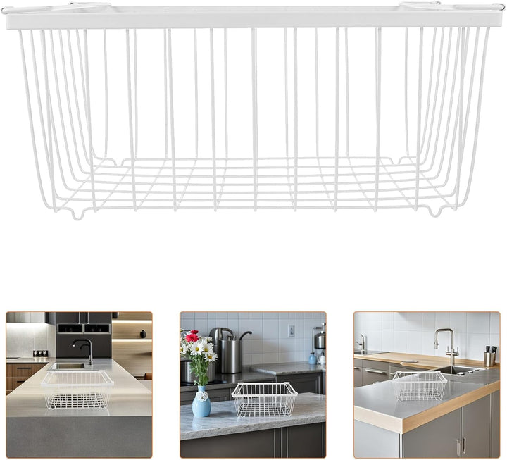 DOITOOL Gefrierschrank Organizer Metallkorb Klappbar mit Griff Draht Aufbewahrungskorb mit Lüftung f