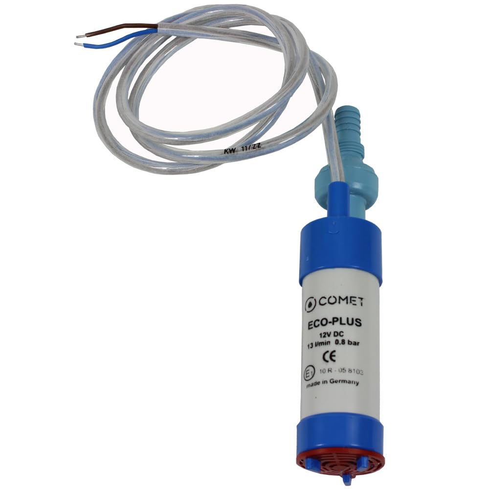 ECO-PLUS Tauchpumpe Wasserpumpe mit Rückschlagventil und Filter 12V 10 l/min