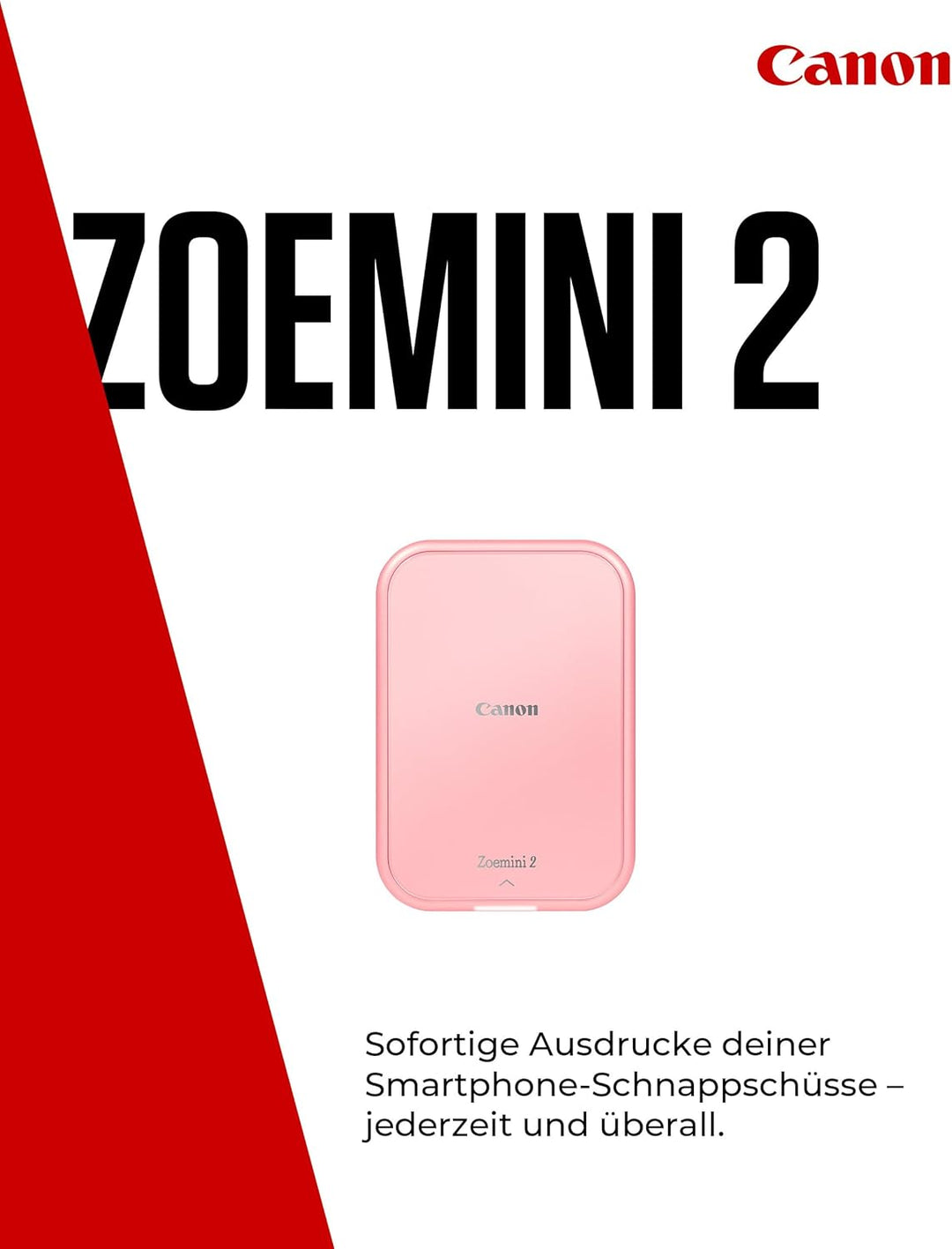Canon Zoemini 2 Drucker Set: Erstelle und drucke Erinnerungen überall – Kompakter, tragbarer Fotodru