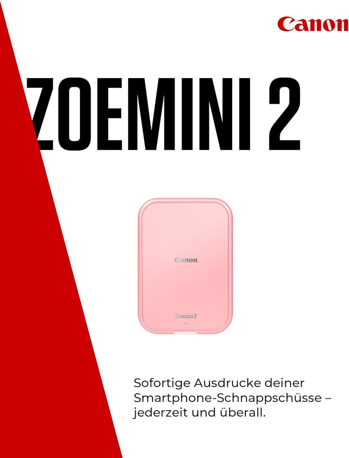 Canon Zoemini 2 Drucker Set: Erstelle und drucke Erinnerungen überall – Kompakter, tragbarer Fotodru