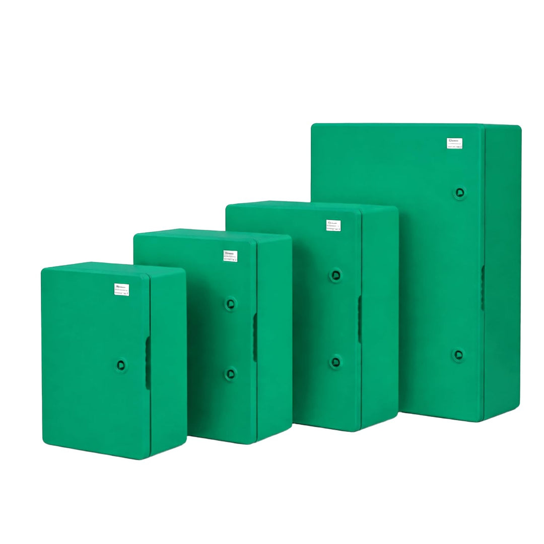 BOXEXPERT® Verteilerkasten aussen wasserdicht [ABS Kunststoff IP65 Gehäuse] grün (Serie Fleet) 350x2
