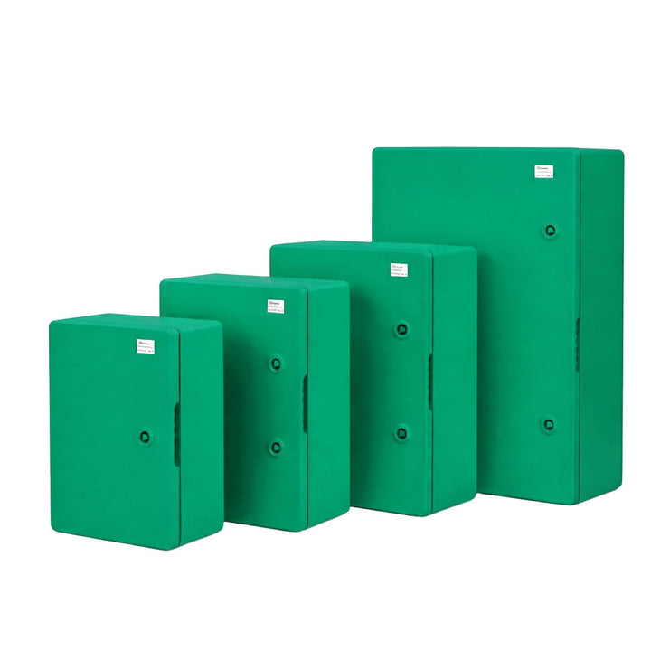 BOXEXPERT® Verteilerkasten aussen wasserdicht [ABS Kunststoff IP65 Gehäuse] grün (Serie Fleet) 350x2