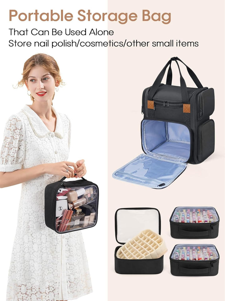 Deciniee Nagellack Aufbewahrung Tasche: Gross Nagellack Organizer Tasche für 84 Flaschen Nagellack u