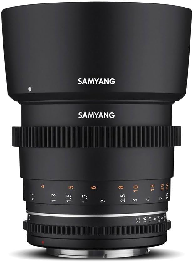 Samyang MF 85mm T1,5 VDSLR MK2 Canon EF – lichtstarkes T1,5 Tele Cine- und Video Objektiv für Canon