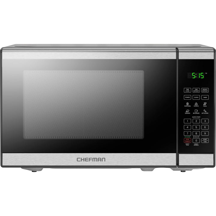 Chefman Mikrowelle 20L 800W 6 Voreinstellungen 10 Leistungsstufen Digitalanzeige Eco-Modus Memory-Fu