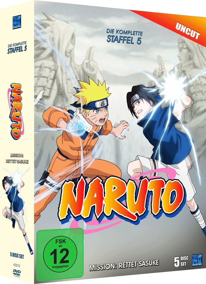 Naruto, Staffel 5: Mission: Rettet Sasuke (Episoden 107-135, uncut) [5 DVDs], DVD