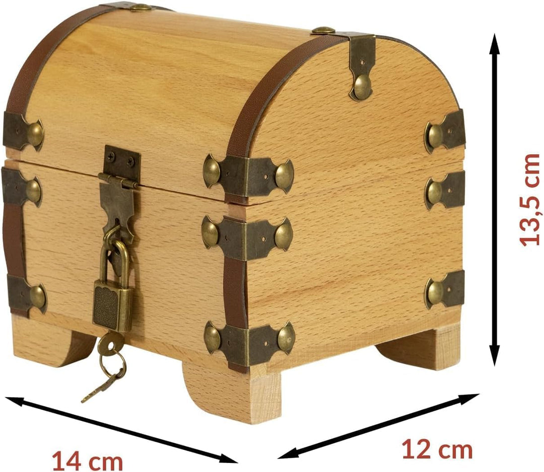 Geschenke 24 Holz-Schatztruhe zum 50. Geburtstag - Geschenkbox für Geld und Geldgeschenke - Geburtst