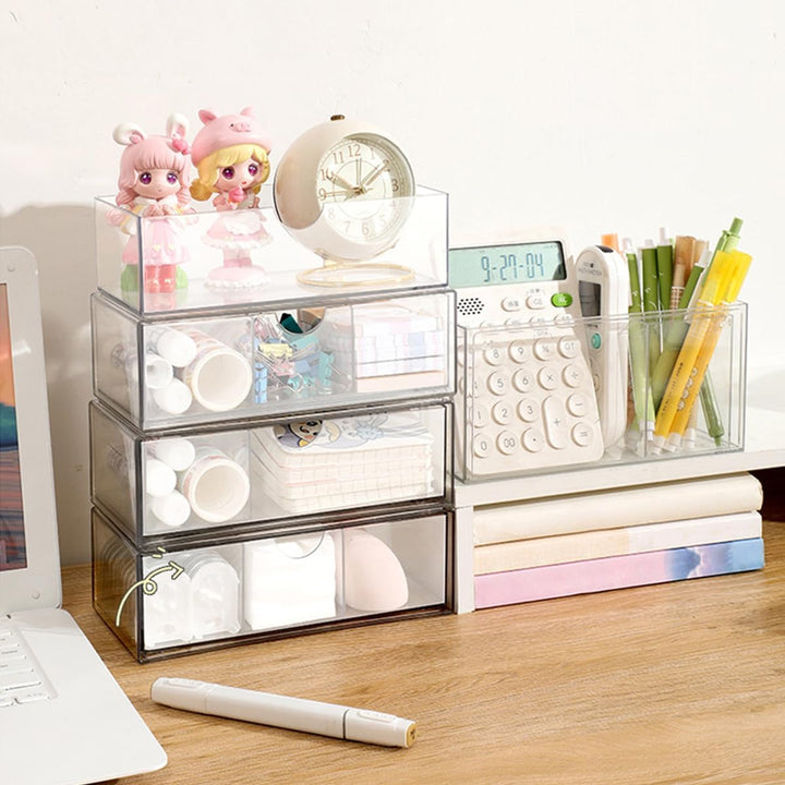 3pcs Kosmetik Organizer Schubladen, Acryl schubladen organizer bad Stapelbar, Make-up Veranstalter S