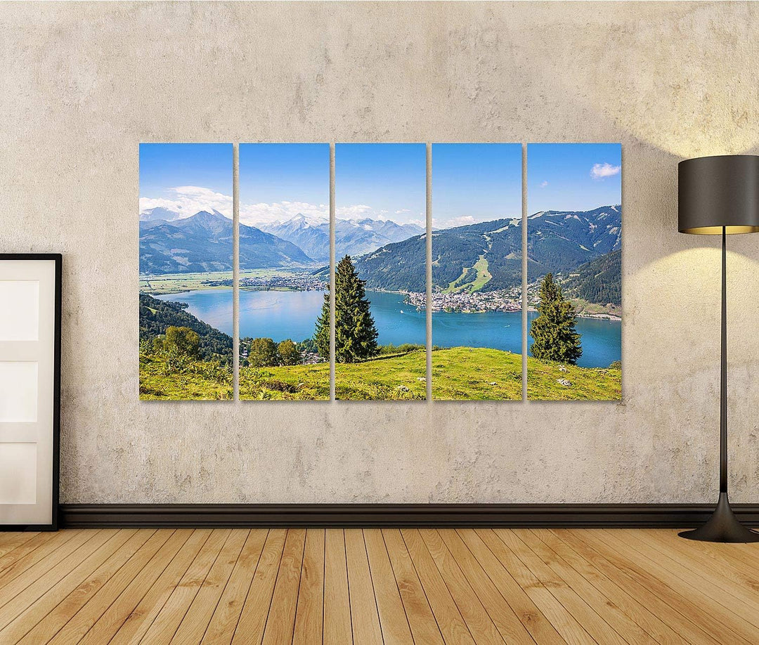islandburner Bild auf Leinwand Schöne Landschaft Mit Alpen Zell Am See Österreich Bilder Wandbilder