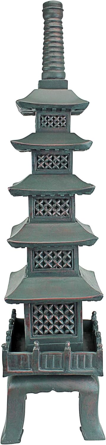 Design Toscano Asiatische Pagodenstatue nach dem Tempel von Nara , Masse: 16,5 x 16,5 x 71 cm 16.5x1
