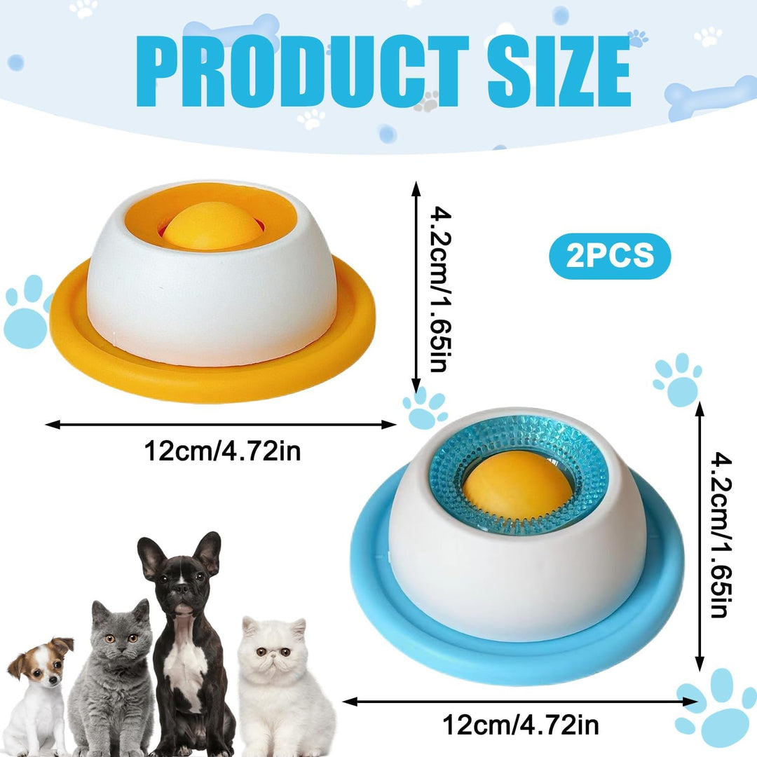 Hundelickspielzeug, 2pcs Nassfutter Lick Pad mit Saugnapfbecher, Lick Bowl für Hunde, Leckt Futterna