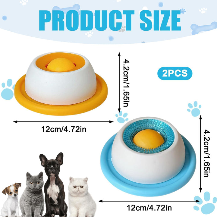 Hundelickspielzeug, 2pcs Nassfutter Lick Pad mit Saugnapfbecher, Lick Bowl für Hunde, Leckt Futterna
