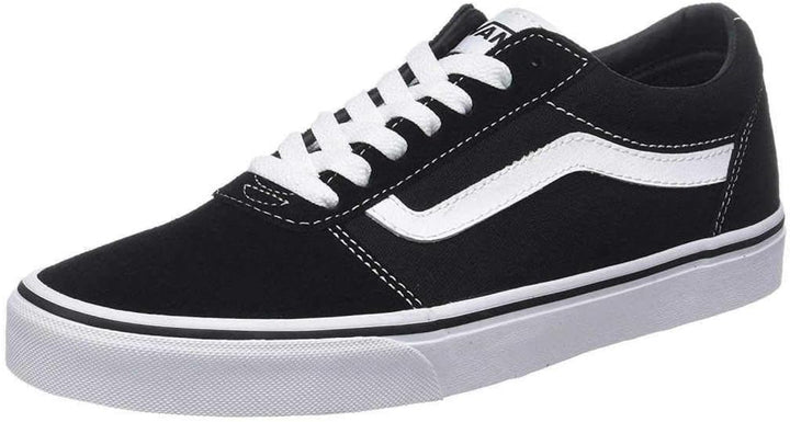 Vans Herren Ward Sneaker 38.5 EU Suede Canvas Black White, 38.5 EU Suede Canvas Black White