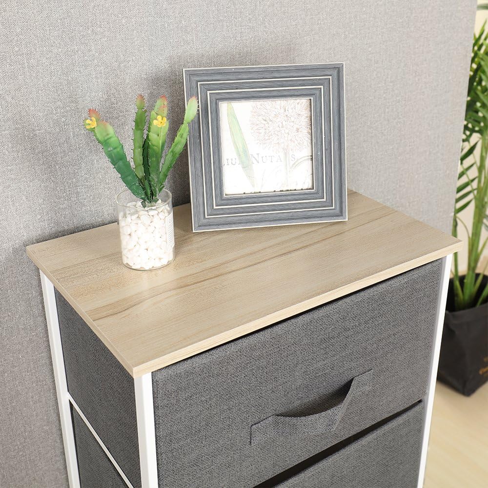 sogesfurniture Aufbewahrung Kommode Garderoben mit 4 Stoff-Schubladen, universale Schubladenbox Schu
