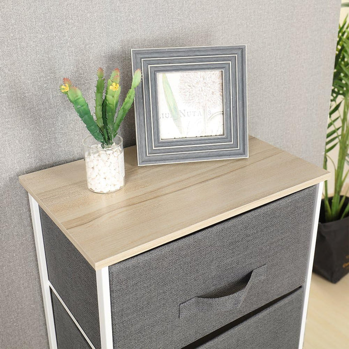 sogesfurniture Aufbewahrung Kommode Garderoben mit 4 Stoff-Schubladen, universale Schubladenbox Schu