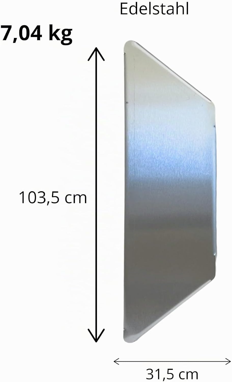 SOUK ONE Feuerplatte Plancha Platte aus Edelstahl 4mm, Grillplatte passend für Feuertonne 100 cm (Li