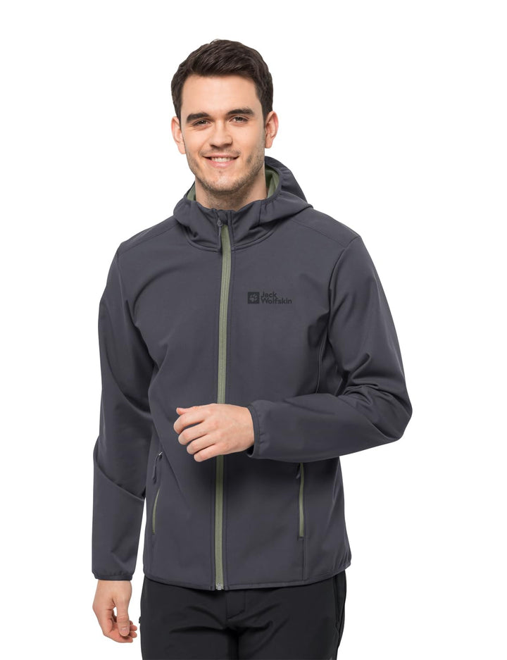Jack Wolfskin Herren Bornberg Hoody M Softshelljacke L ebony, L ebony