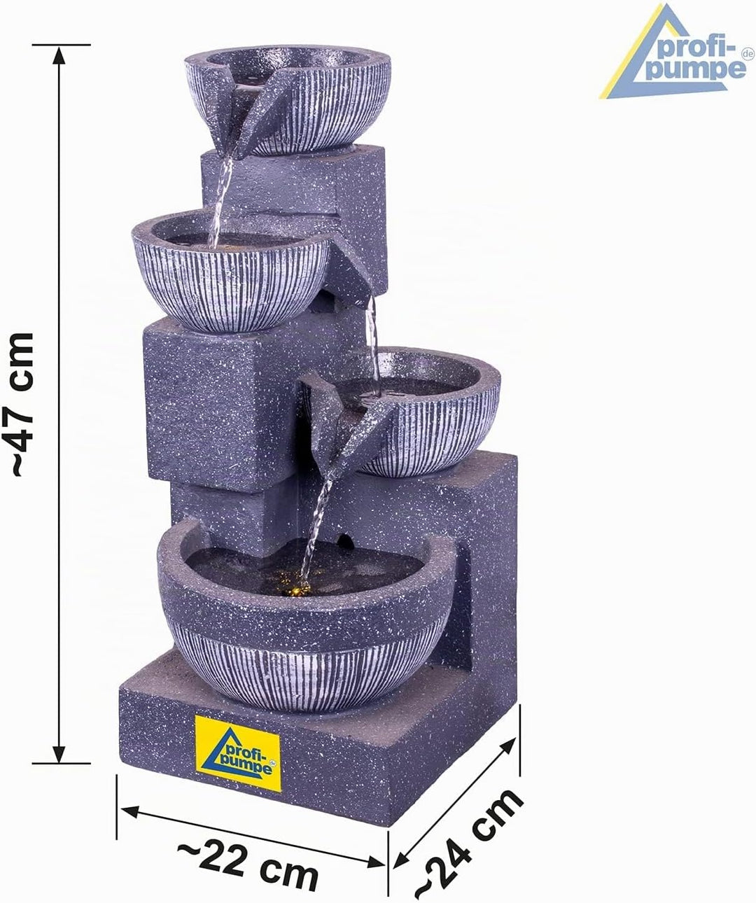 Gartenbrunnen Brunnen Zierbrunnen Zimmerbrunnen Springbrunnen Brunnen Wasser-Spiel mit LED-Licht 230