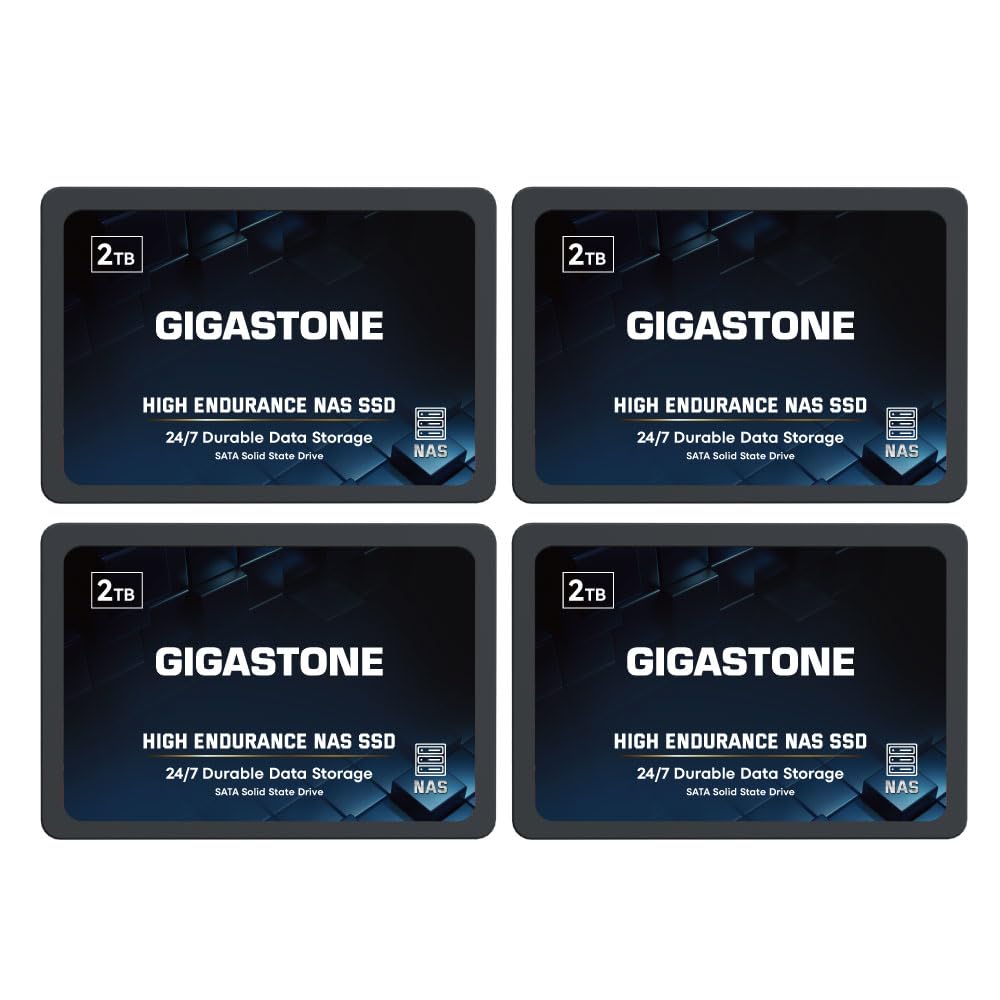 Gigastone NAS SSD 2TB Enterprise SSD Festplatte (4er-Pack) TLC Hohe Dauerhaltbarkeit Server SSD für