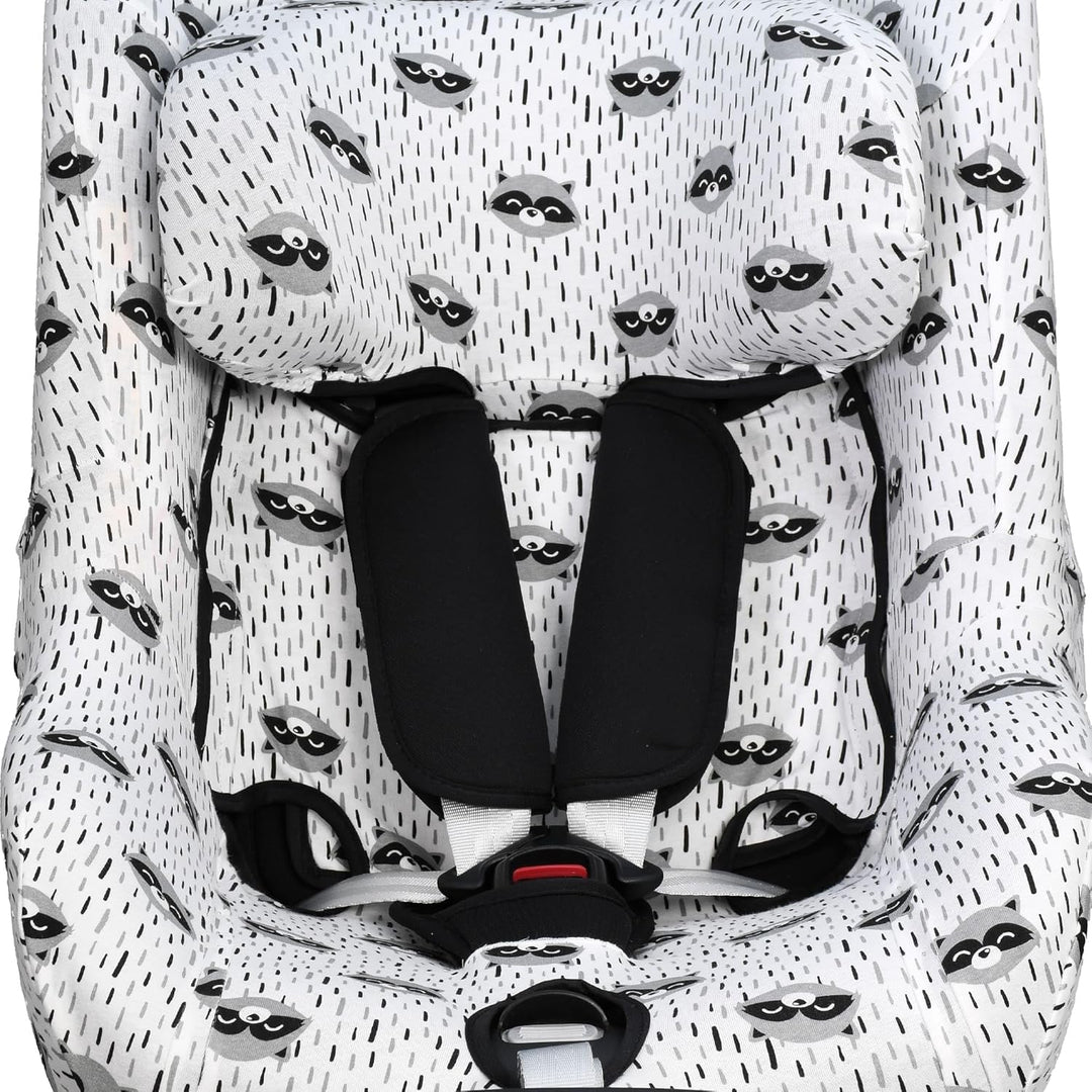 JYOKO Kids Bezug für Autositz kompatibel mit Maxi Cosi (Raccoon, Maxi Cosi Mica Eco I-Size)